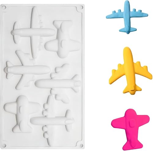 Molde de silicona 3D de chocolate para avión, molde antiadherente para hornear, molde reutilizable para fondant de aviones de avión para chocolate,
