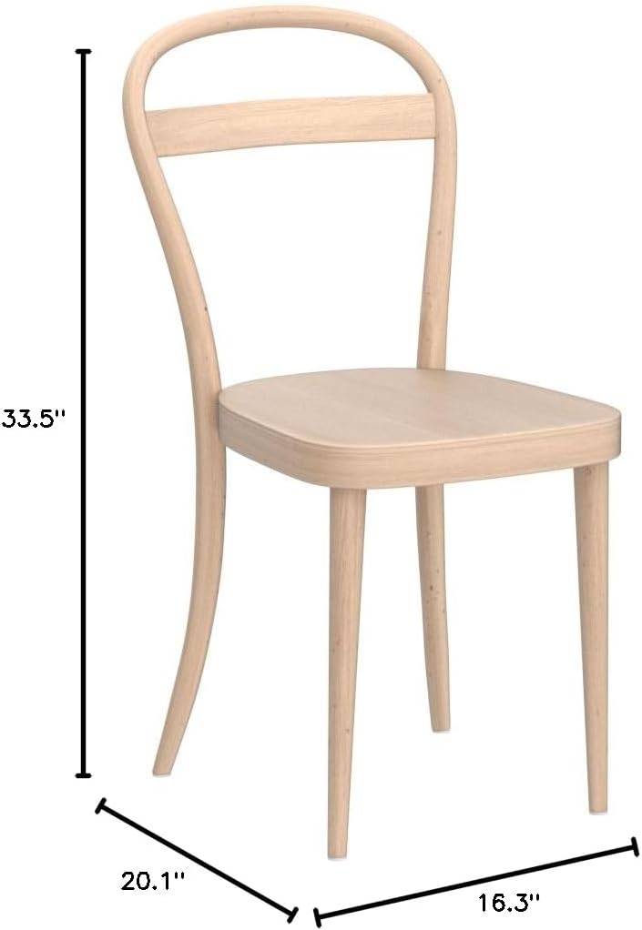 無印良品 Muji 18013173 Beech Wood Bending Chair, Natural, Width 16.3 x Depth 20.1 x Height 33.5 inches (41.5 x 51 x 85 cm), Table Seat