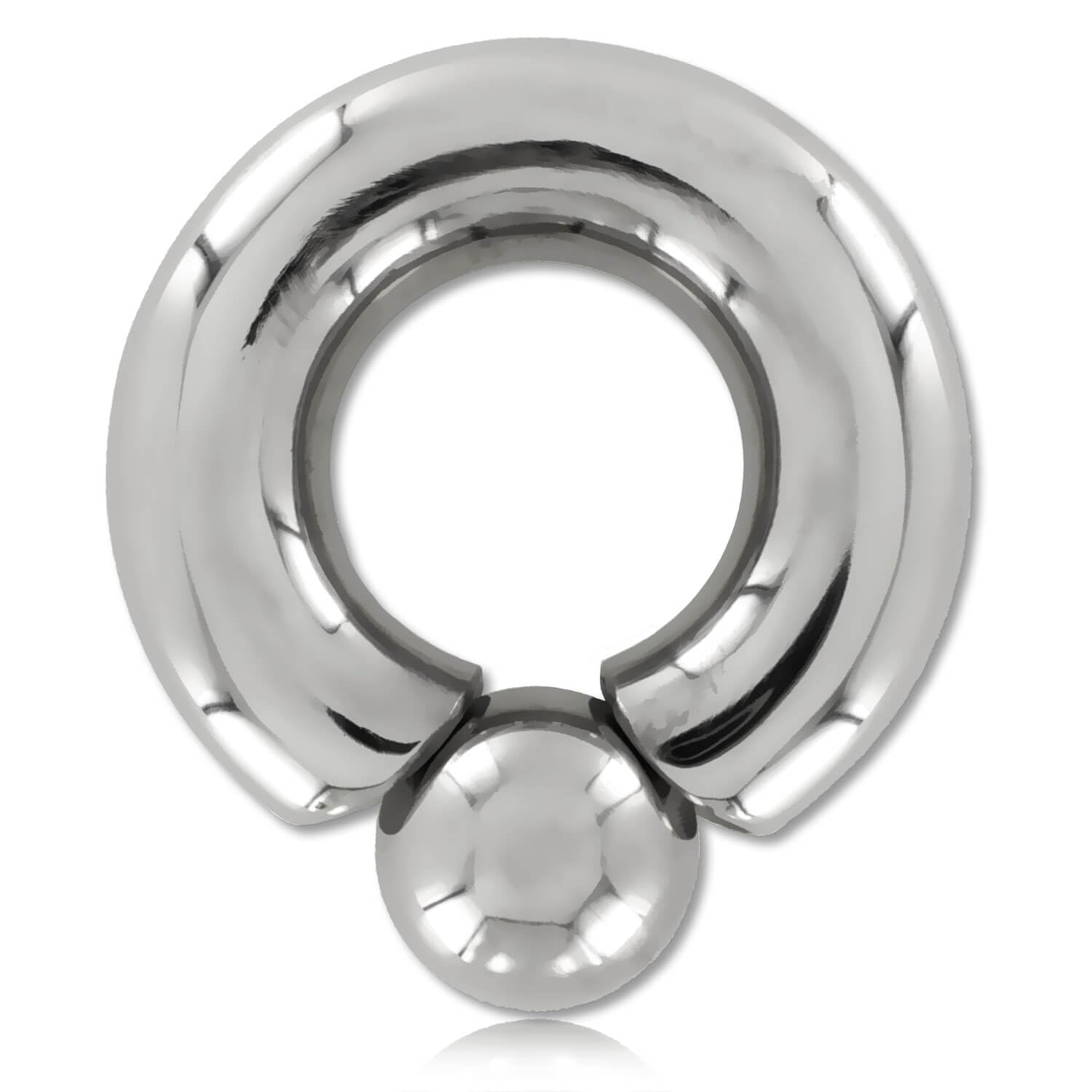 Inoki - Screw-on steel ball ring for Prince Albert - Wire thickness 10mm, Diameter 25mm, Ball 17mm