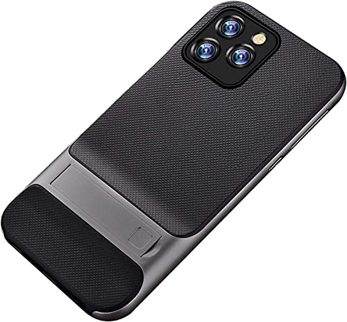 Coque iPhone 12 Pro antichoc avec béquille intégrée grise