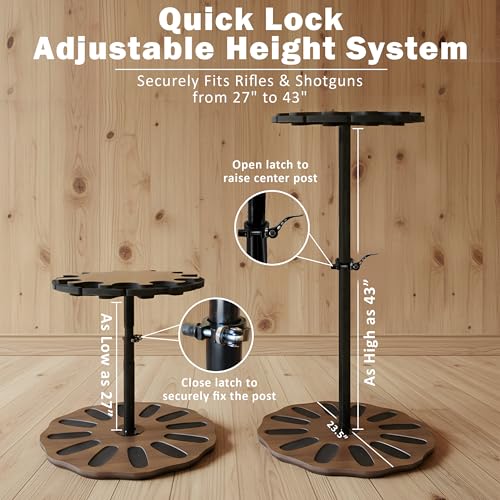Rush Creek Creations | Spinning Indoor Gun Rack for Rifles & Shotguns for Convenient Gun Accessibility, Gun Holder for 12 Real Guns, Great Alternative for Gun Cabinet/Gun Safe for Rifles and Pistols by Rush Creek Creations - Image 6