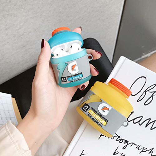 For 3D Airpods Pro Case, Funny Cute Design Silicone Cartoon Case Cover Compatible For Airpods Pro (Stylish Designer Designed For Girls And Womens) - Yellow Water Bottle #TOP5