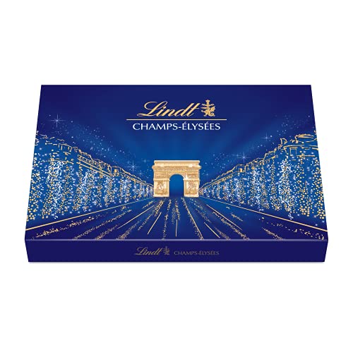 Lindt - CHAMPS-ÉLYSÉES 礼盒 - 牛奶巧克力、黑巧克力和白巧克力 - 圣诞节的理想选择，469g