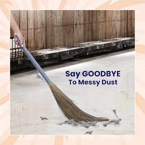Image of Chakaachak Grass Floor Broom for Home Cleaning | Natural Meghalaya Fibers | Strong Bristles | Lightweight Long-Lasting Jhadu | for Hard, Tiles, Marble & Wooden Surface Sweeping