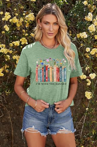 Image of Books Shirts for Women Reading T-Shirt Book Lover Tops Funny Readers Gifts Clothes Casual Librarian Tees