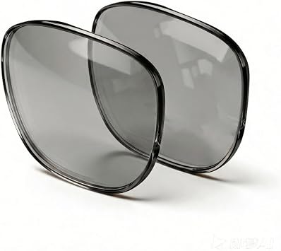 EarlySincere Photochromic Gray Replacement Lenses Smart Glasses, UV Reactive PC Lens, Clear to Gray Transition, Easy Snap-in Installation, 53mm x 41mm / 2in x 1.6in