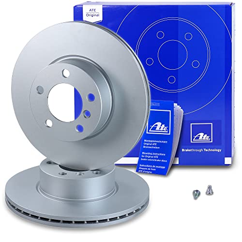 Disque de frein avant ATE ventilé sans vibration pour AUDI A3 et BMW 3 Gran Turismo