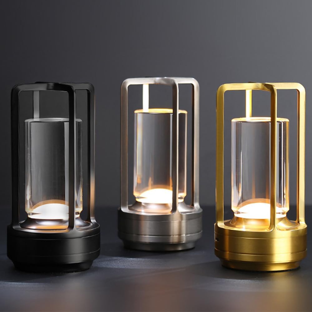 Klarako Crystal Lantern, Lumisom Crystal Lantern Lamp, Cordless Table