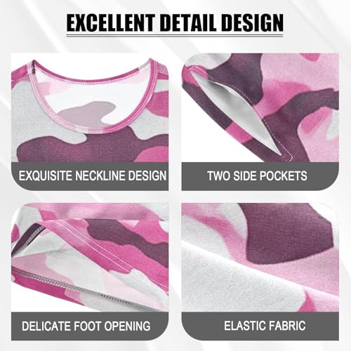 Ollabaky Pajama Set 2 Piece Pjs Cotton Summer Sleepwear Short Sleeves Top with Bottom3