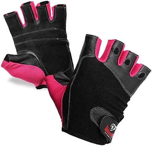 ARMAGEDDON SPORTS Fitness Gloves (+Bonus - Free eBook) for Women, Girls and Ladies, Gym Weight Lifting Training Workout, Premium Leather and Breathable