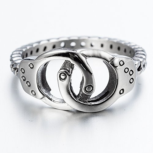 Jude Jewelers Stainless Steel Handcuff Infinity Promise Ring Wedding Engagement Statement Propose2