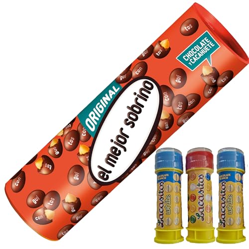 Conguitos Megatubo 1,2 KG-El mejor sobrino + 3 POMPEROS LACASITOS