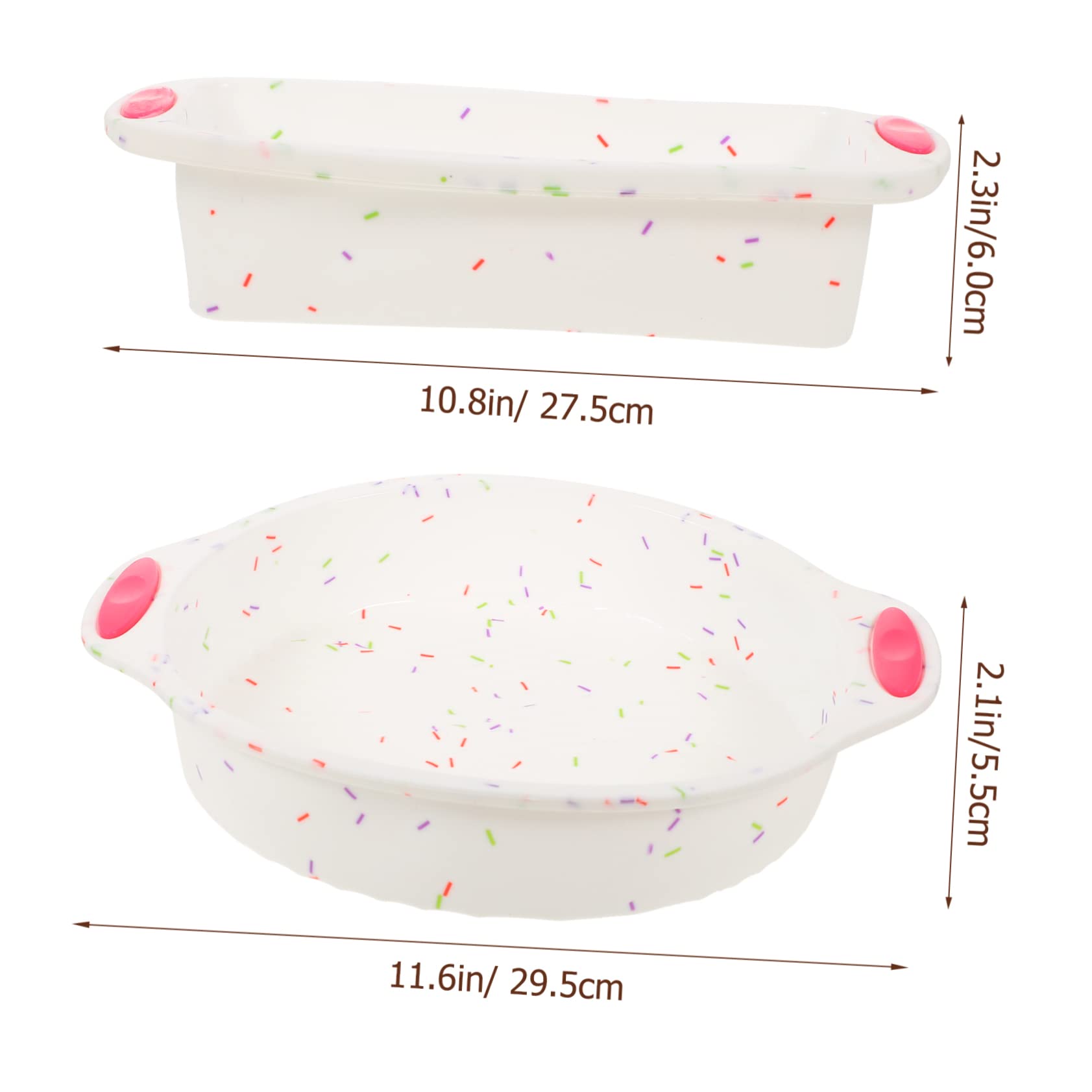 MUCKLILY 1 Set Silicone Cake Non Stick Baking Pan for Home Use Toast Cooking Candy and Colors Easy to Clean and Release for Bread and Desserts
