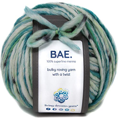 Bae By Living Dreams Yarn. Cuddly, Strong & Super Soft For Next To Skin Winter Knits. 100% Extrafine Merino Bulky Roving Yarn, Spring Fling #TOP24