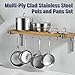 Cooks Standard Stainless Steel Kitchen Cookware Sets 12-Piece, Multi-Ply Full Clad Pots and Pans Cooking Set with Stay-Cool Handles, Dishwasher Safe, Oven Safe 500°F