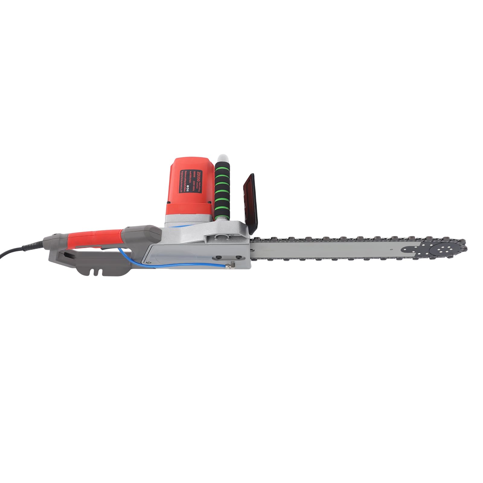 Sierra de hormigón eléctrica 6500 W, 220 V, con bomba de agua y cadena doble de diamante, cortador de hormigón para granito/hormigón/piedra, profundidad de corte de 48 cm, 6300 rpm, nivel de