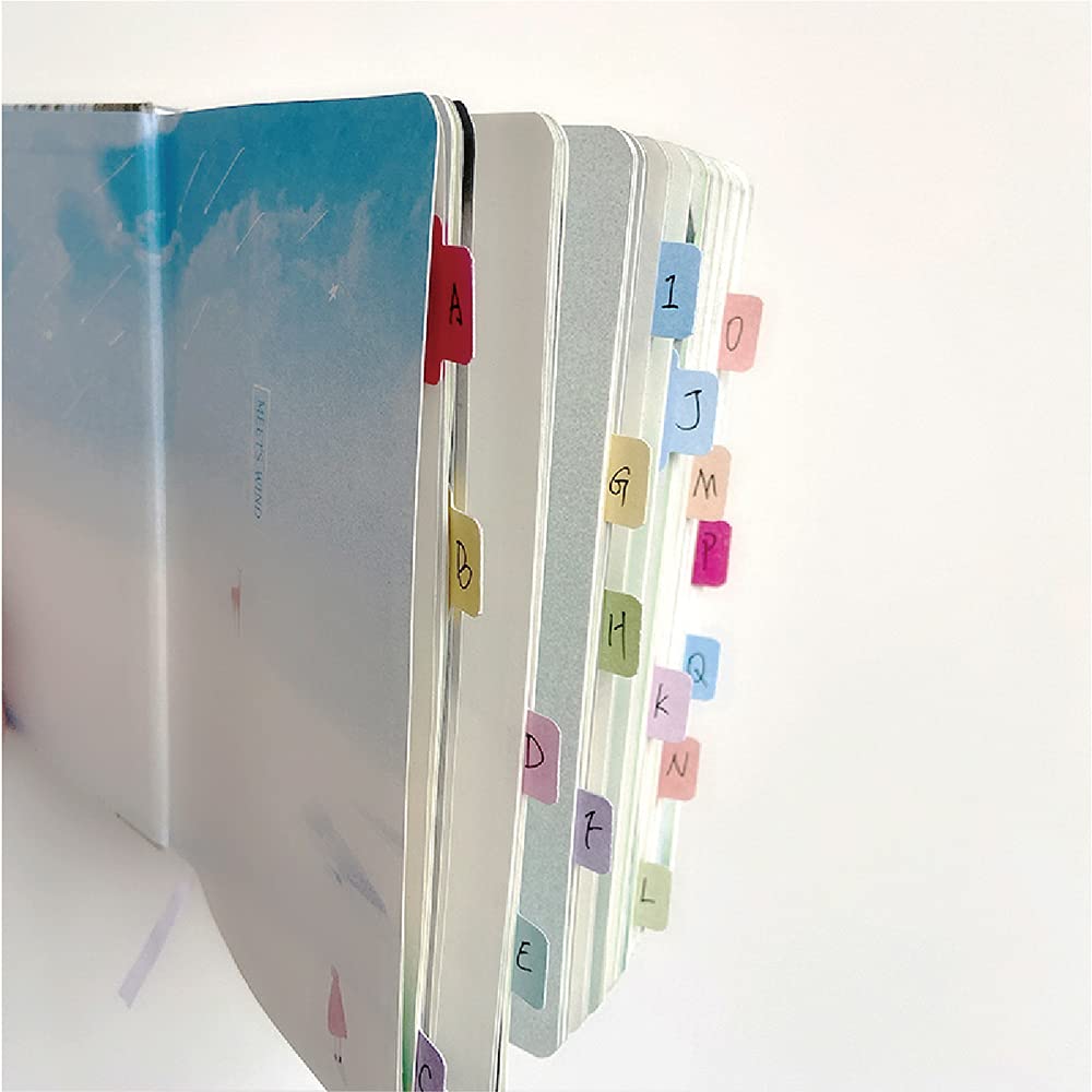 420 Stück verdickte, handgeschriebene Seitenmarkierungen, Farbindex-Klassifizierungsetiketten mit 12 Farben, 35 Blatt selbstklebende Haftnotizen, Farben, selbstklebende Seiten, Index-Tabs, Flaggen für