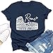 Dabon Womens Rome Shirts Roman Italy Travel T-Shirt European Trip Roma Love Tee Tops Blue