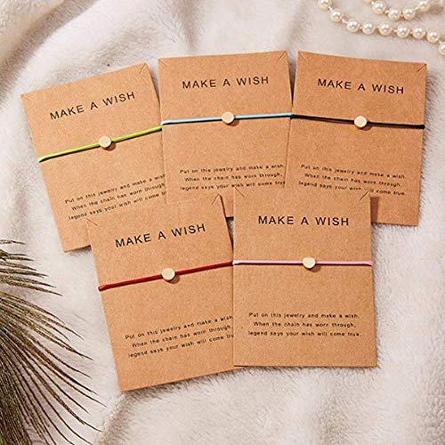 Image of Friendship Charm Adjustable Bracelets with Message Card (Set of 5); Perfect Jewelry Gift for Friends & Family