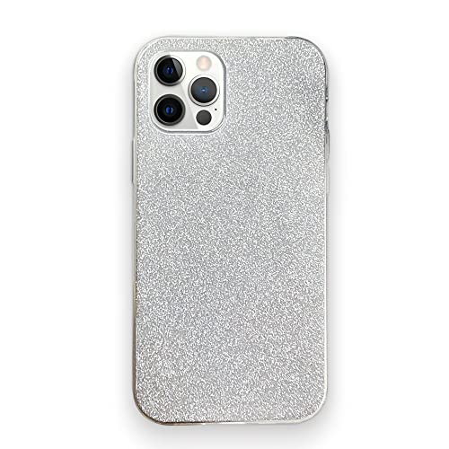 Coque iPhone 15 Plus paillettes argent protection silicone flexible ENILSA