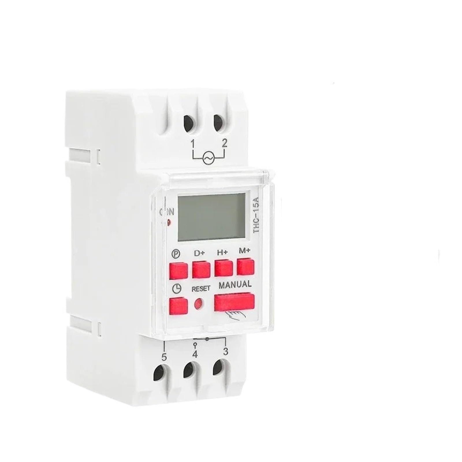LEOTNNDQ 15A 20A 30A Switch Rail Digital Switch ACDC 12V 24V 110V 220V 240V(THC-30A-AC110V)