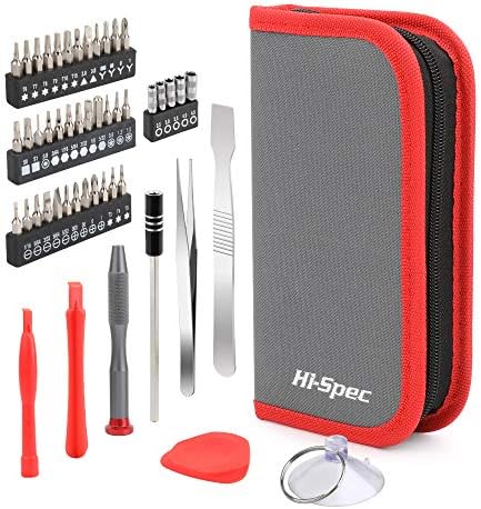 Hi-Spec 49 Piece Electronics Repair & Opening Tool Kit Set. Precision Screwdrivers & More Essentials for Computers & Laptops, Mobile Cell Phones, Consoles & Gadgets
