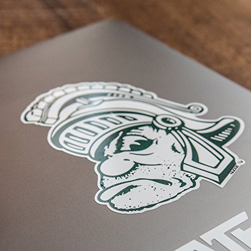 Michigan State Car Sticker Gruff Sparty Msu Spartans Decal Ncaa Vintage Popular Car Decal (Michigan State University, Gruff Sparty) #TOP3