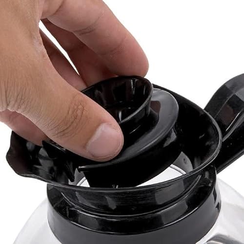 Miniatura 6 de Decantador de café de grado comercial, cuerpo de policarbonato con base de acero inoxidable, mango de plástico negro, jarra de café fácil de verter,