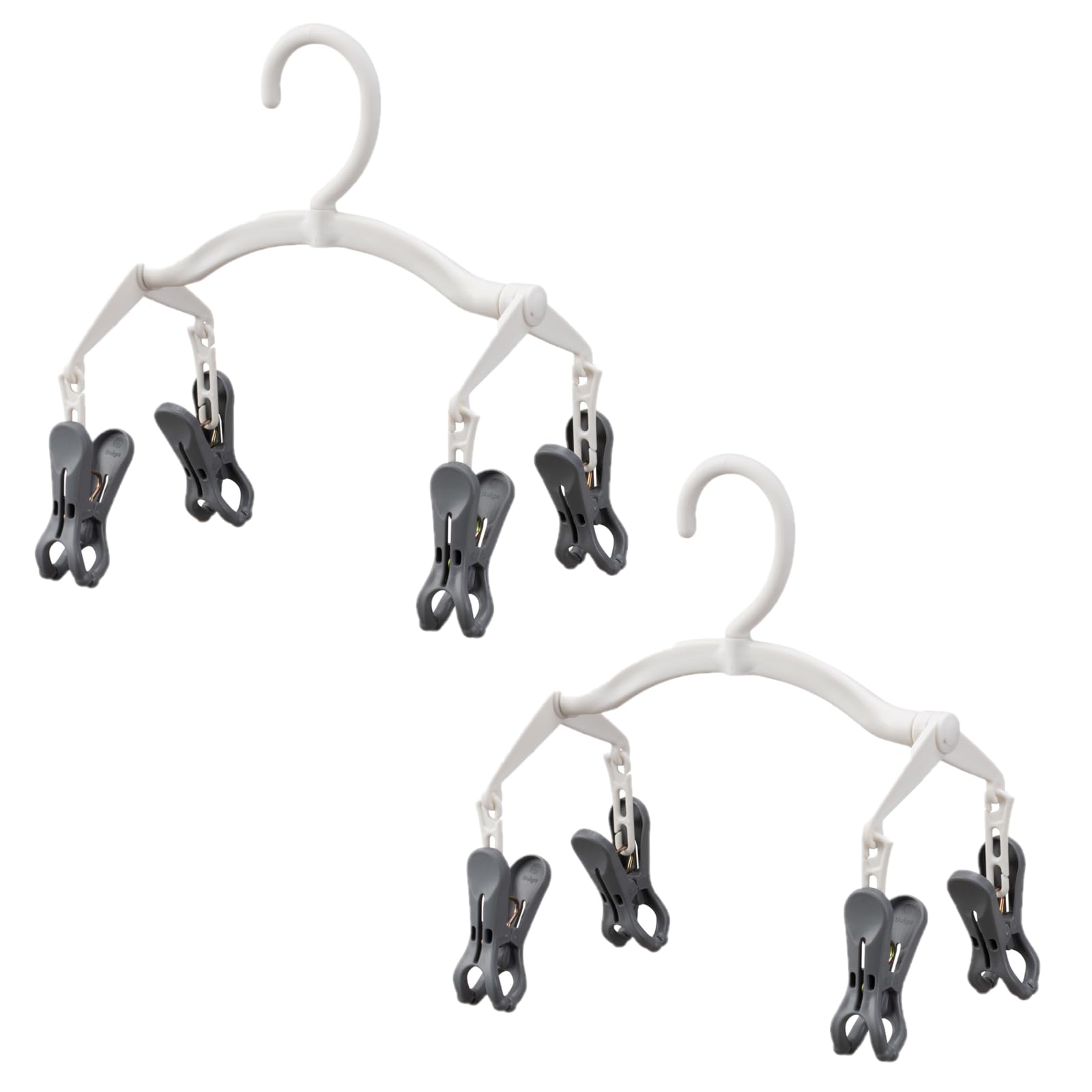 ダイヤ (Daiya) フランドリー FLaundry 洗濯ハンガー ウエスト部分を広げて干して乾きやすいズボンハンガー 物干し 360度回転フック 速乾 室内干し コンパクトに収納 しっかり挟める洗濯ばさみ すべらない 強力 省スペース 058150