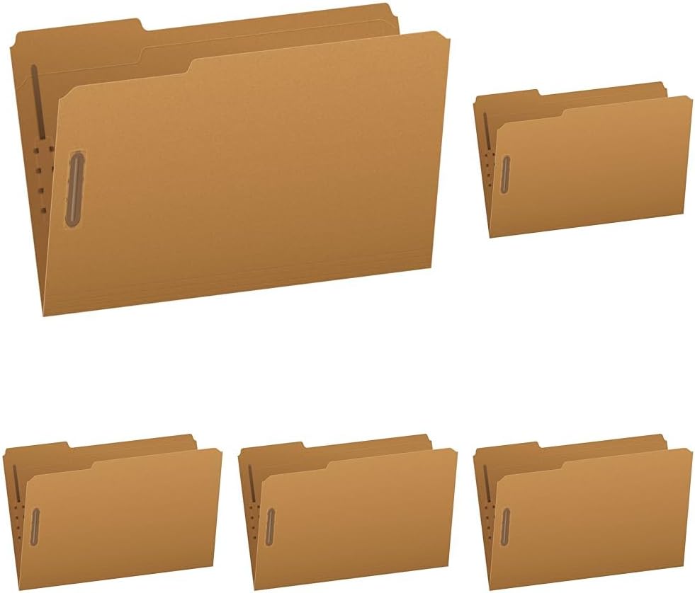 Pendaflex FK312 Pendaflex Kraft 2-Fastener Classification Folder with 1/3 Cut Tabs, 50/Box, Brown, Legal