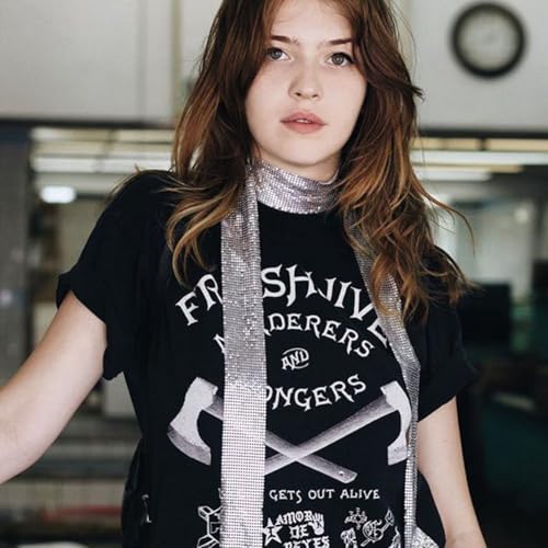 Sequin Neck Tie Scarf Sparkle Skinny Long Shawl for Women Fashion Metal Sequin Accessories for Party Daily Wear3