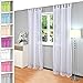 Produktbild 2er Set Gräfenstayn® Venezia - transparente einfarbige Gardine aus Voile - viele attraktive Farben - Maße: je 245x140cm - Öko-Tex Siegel Standard 100: Geprüftes Vertrauen (Weiß)