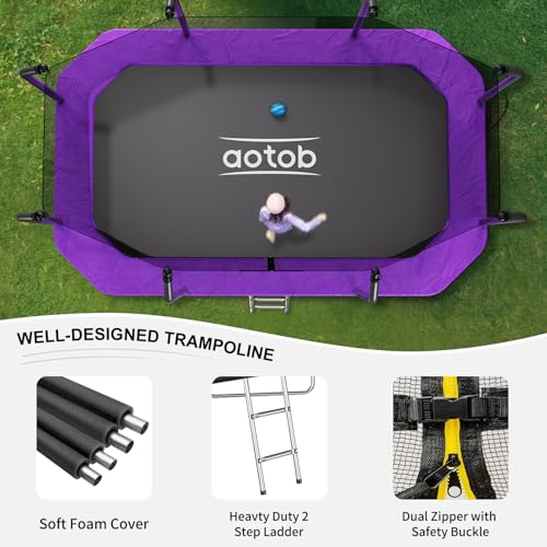 Image of AOTOB 12 FT /14 FT Rectangle Trampoline with Net