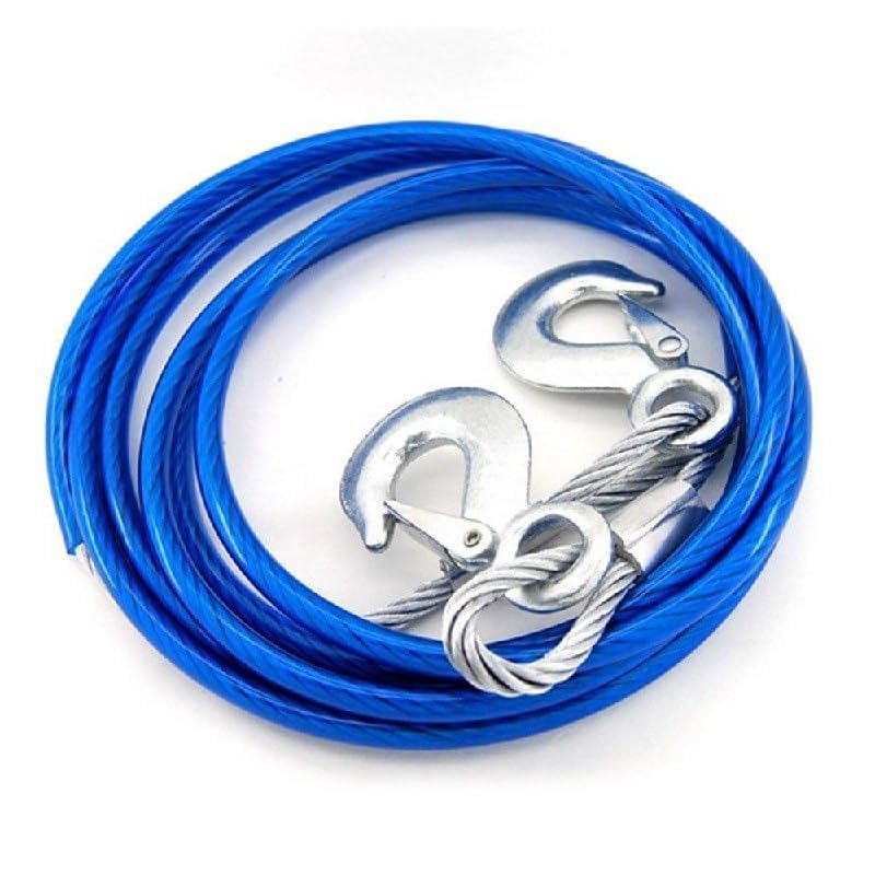 Car Stainless Steel Wire Tow Rope with 7 Ton (12mm*4mtr) Emergency Tow Pull Cable with Self-Locking Hooks, Line Truck Off Road || Auto Car Cables Tow Rope[Blue][7 Ton]-image-42