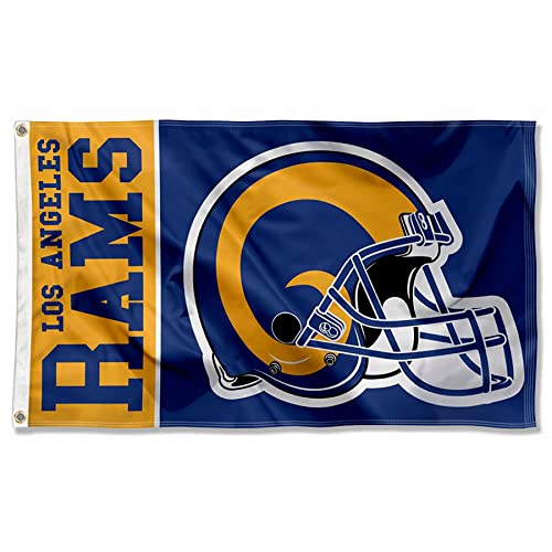 Drapeau Los Angeles Rams casque vintage en textile résistant 9,5 x 1,5 m