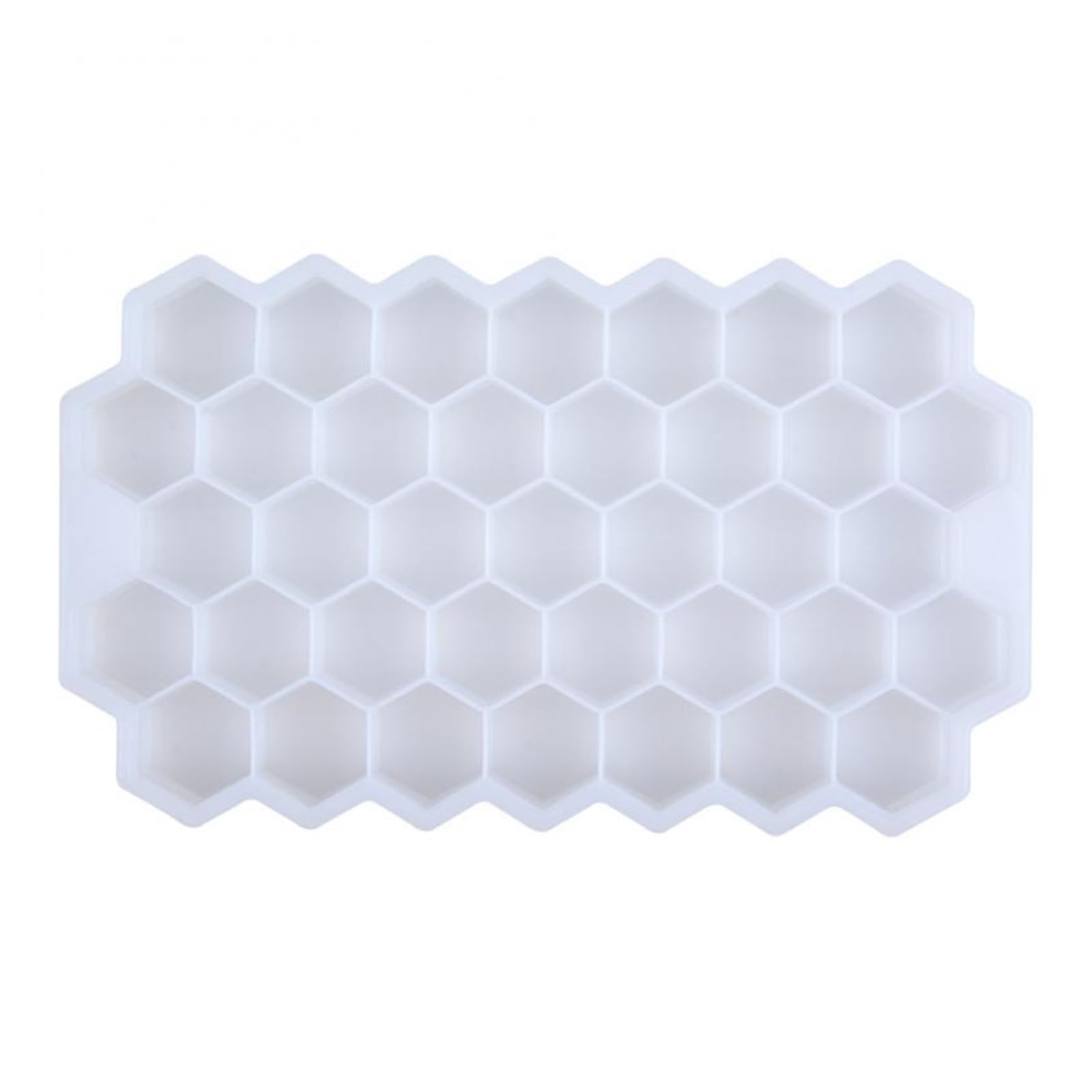 Vassoio per cubetti di Ghiaccio Rimovibile Macchina Creativa per Ghiaccio Stampo per Ghiaccio 37 Fori 1 pz Vassoio a Nido d'Ape con coperchi Cocktail di Whisky (Color : White No Lid)
