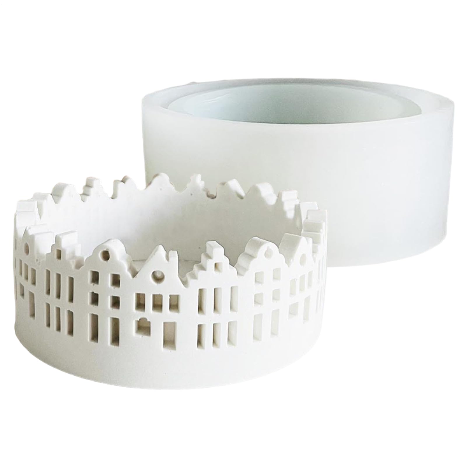 Molde casa silicona Artículo Antiadherente Artesanal Flexible Reutilizable | Molde de Silicona Hueco 3D Centro Mesa, Hecho a Mano, Decoración, Pastel, Fabricación de Jabón, DIY Antiadherente, para