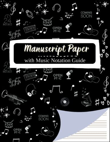 Manuscript Paper: Blank Sheet Music Notebook with Music Notation Guide | Easy Music for Beginners | 100 Pages, 10 Staves per Page, Full 8,5" x 11" image 2