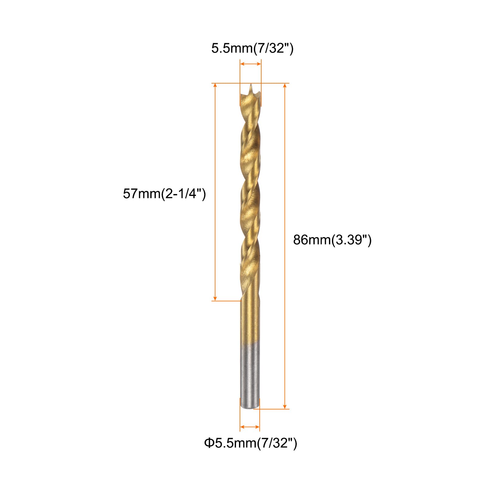 Dia Straight Round Shank Metric Brad Point Spiral Twist Drill Bits For - View #8
