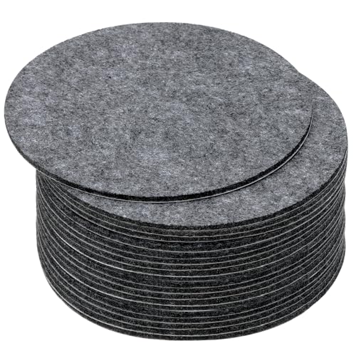 Fieltro adhesivo redondo PATIKIL gris para proteger bases de lámparas y manualidades 2