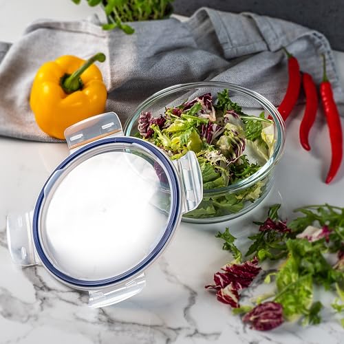 KADAX Glasbehälter Set mit Deckel, 3 Größen 370/1300/1520 ml, luftdichte Frischhaltedosen aus Glas, Vorratsdosen für Meal Prep… – Ansicht 5