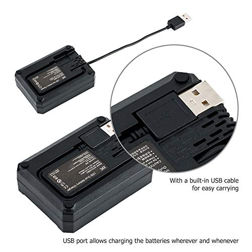 JJC Cargador USB Dual para Fujifilm X-E5, X-Half (X-HF1) X100VI X100V X100F X-PRO3 X-PRO2 X-PRO1 X-S10 X-E4 X-H1 X-T3 X-T2 X-T1 X-T50 X-T30 III X-T30II X-T30 X-A5 Batería para Fuji NP-W126/NP-W126s - imagen 4
