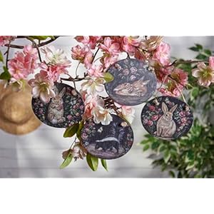 Primitives by kathy woodland spring ornament set  urban country home decor