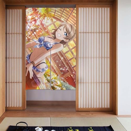 ラブライブ! (19) のれん 玄関 キッチン ロング カーテン 間仕切り 断熱 おしゃれ かわいい 目隠し 暖簾 リビング 階段 キャラクター