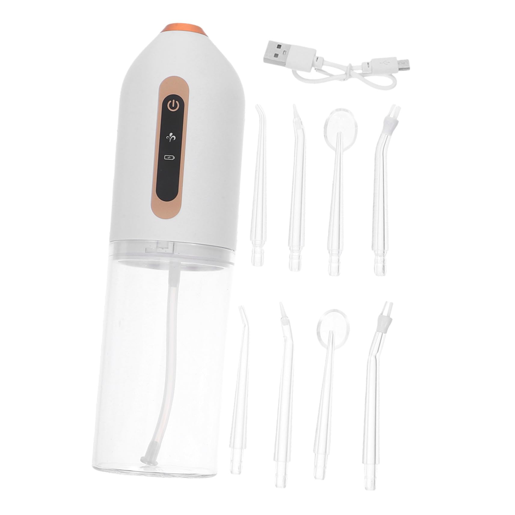 Idropulsore Elettrico Mini per Pulizia Dentale Irrigatore Orale Portatile Ricaricabile Tramite USB Serbatoio per Igiene Orale Quotidiana e Viaggi