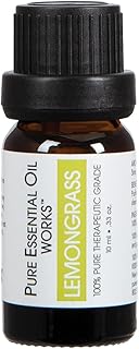 Pure Essential Oil Works Lemongrass Oil, 100% Pure, Natural, Paraben-Free and Therapeutic Grade with Euro-Style Dropper, ...