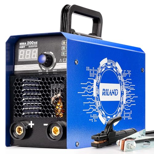 Image of RILAND Stick Welder with Digital Display, 200A ARC/Lift TIG Welding Machine with Synergic Control, IGBT Inverter 110V/220V Portable MMA Welder Machine with Hot Start, Arc force and Anti-Stick