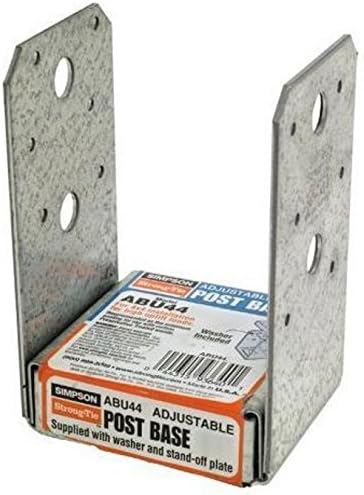 Simpson Strong Tie ABU44 16-Gauge 4x4 Adjustable Post Base 12-per Box