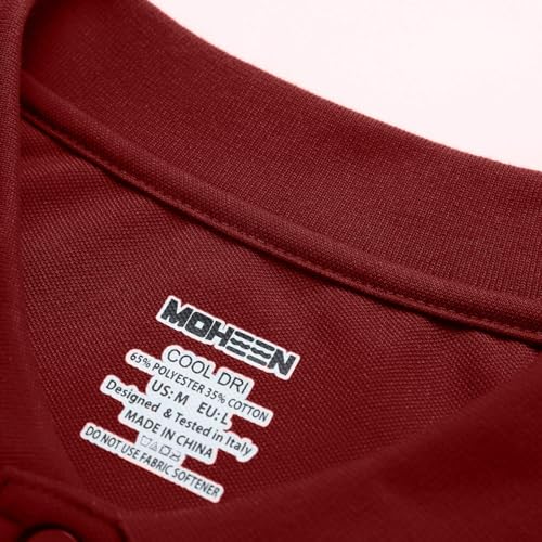 Camisetas Polo para Hombre MOHEEN, de Manga Larga, Secado Rápido, para Golf, Tallas M a 6XL miniatura 5