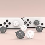 PlayVital Bouchons pour interrupteur Nintendo/OLED, Boutons pour adaptateur Lite, Couverture analogique pour la poignée Joycon - Cutie Kitty